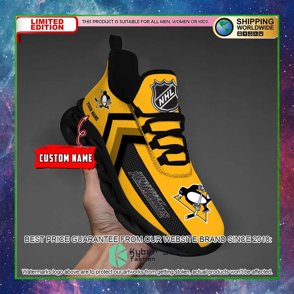 pittsburgh penguins custom name clunky max soul shoes limited edition q6enm