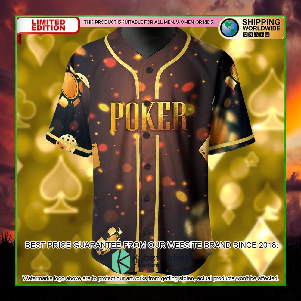 poker im all in baseball jersey limited edition