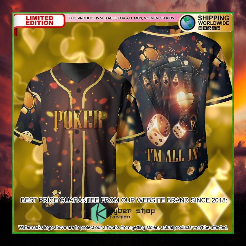poker im all in baseball jersey limited edition ybueh