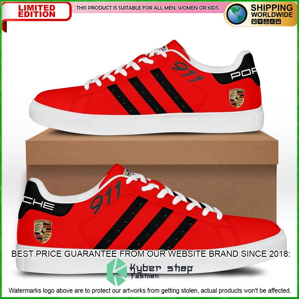 porsche 911 red stan smith low top shoes limited edition 1vnfo