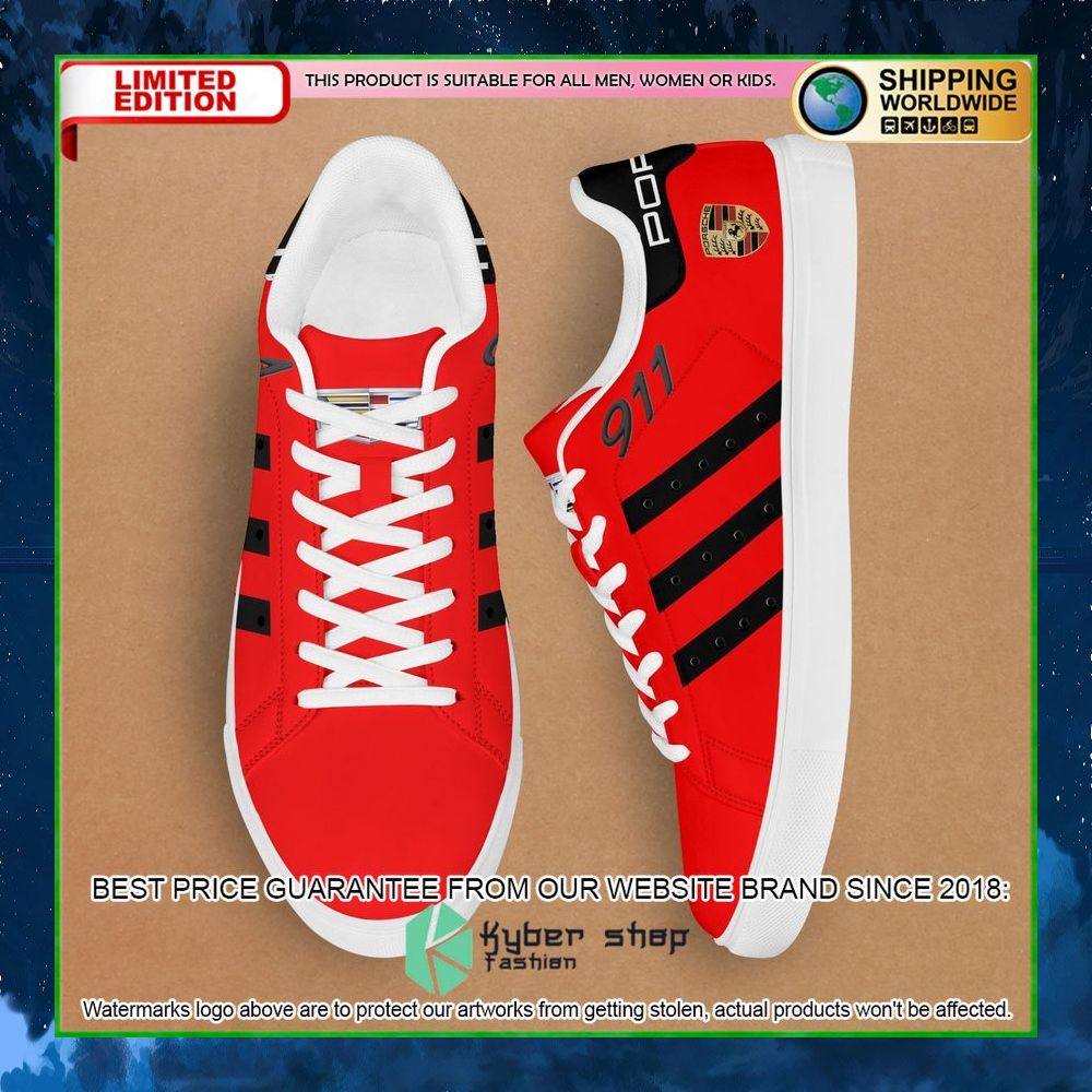 porsche 911 red stan smith low top shoes limited edition d7vgl