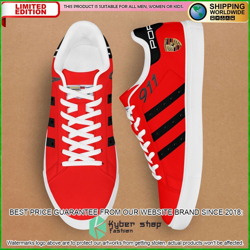 porsche 911 red stan smith low top shoes limited edition hedga