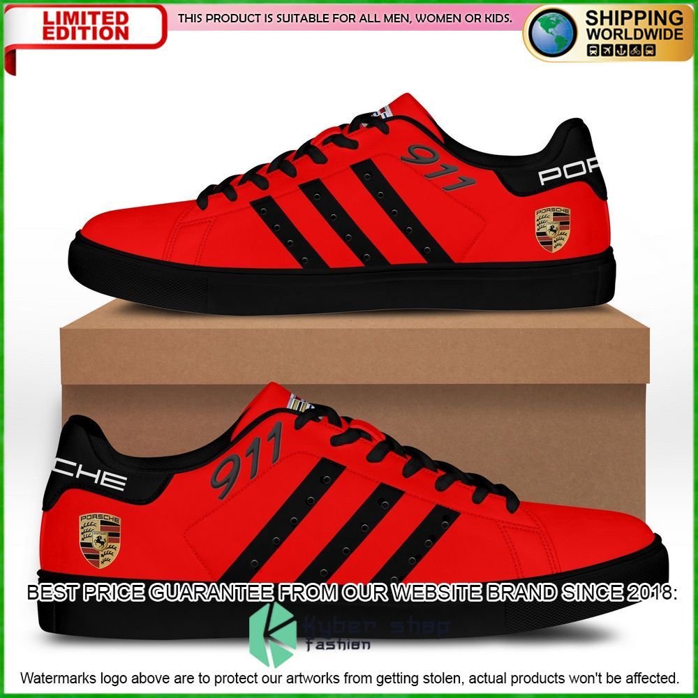porsche 911 red stan smith low top shoes limited edition ia47k
