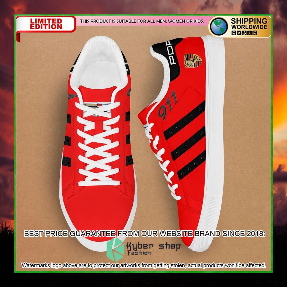 porsche 911 red stan smith low top shoes limited edition mm2mf