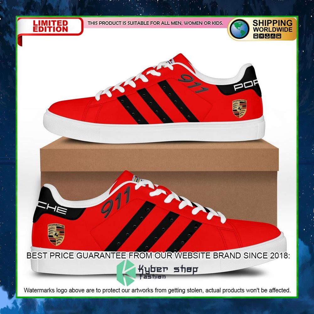 porsche 911 red stan smith low top shoes limited edition sjgr8