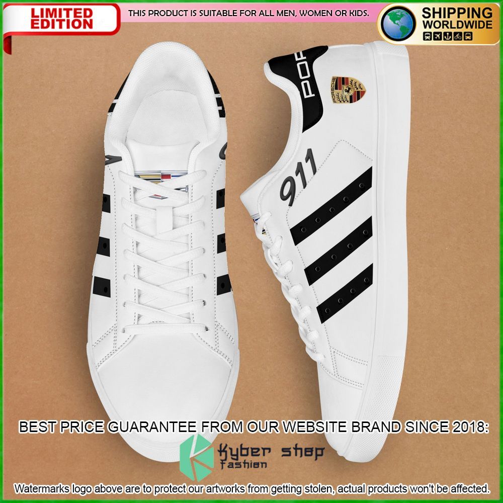 porsche 911 white stan smith low top shoes limited edition