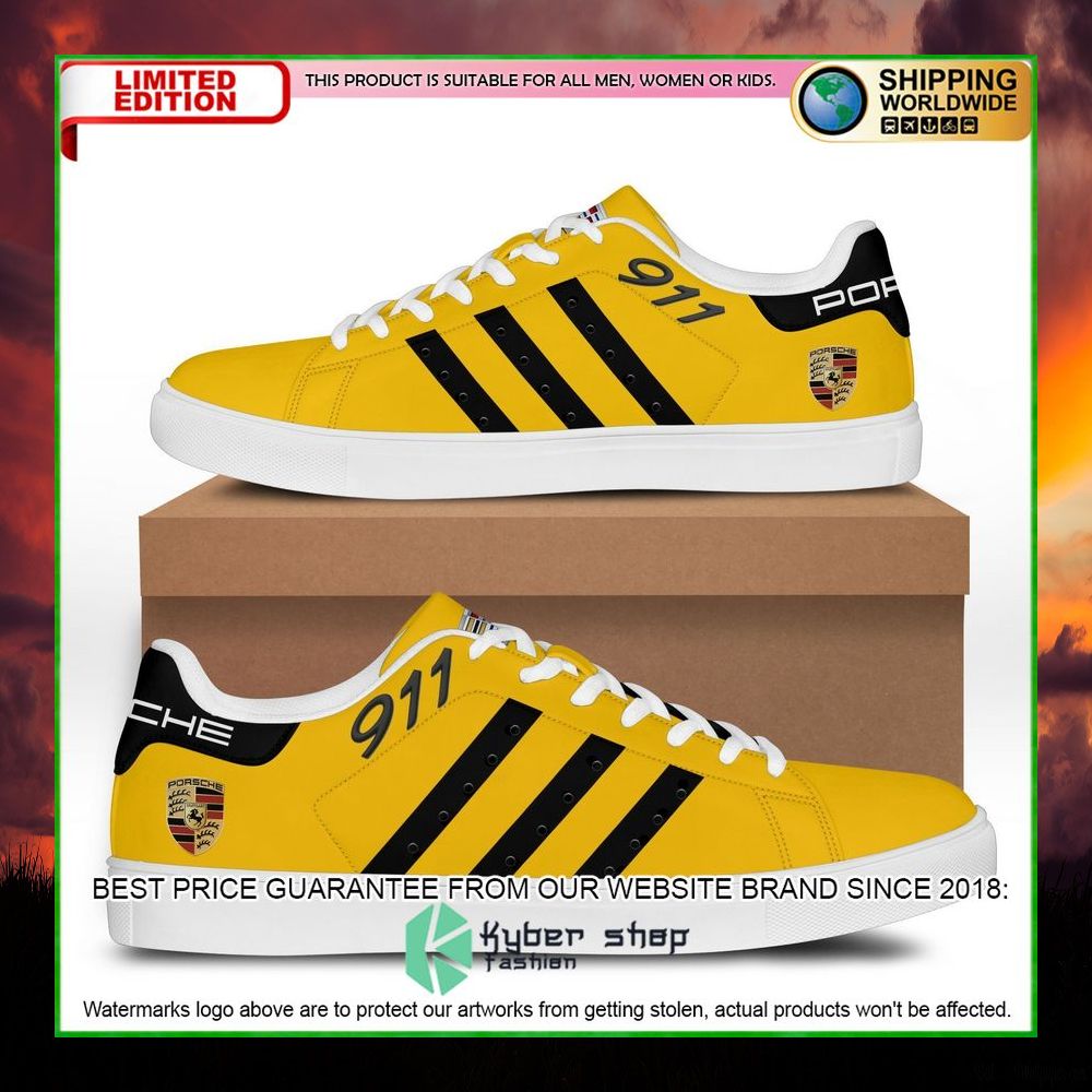 porsche 911 yellow stan smith low top shoes limited edition