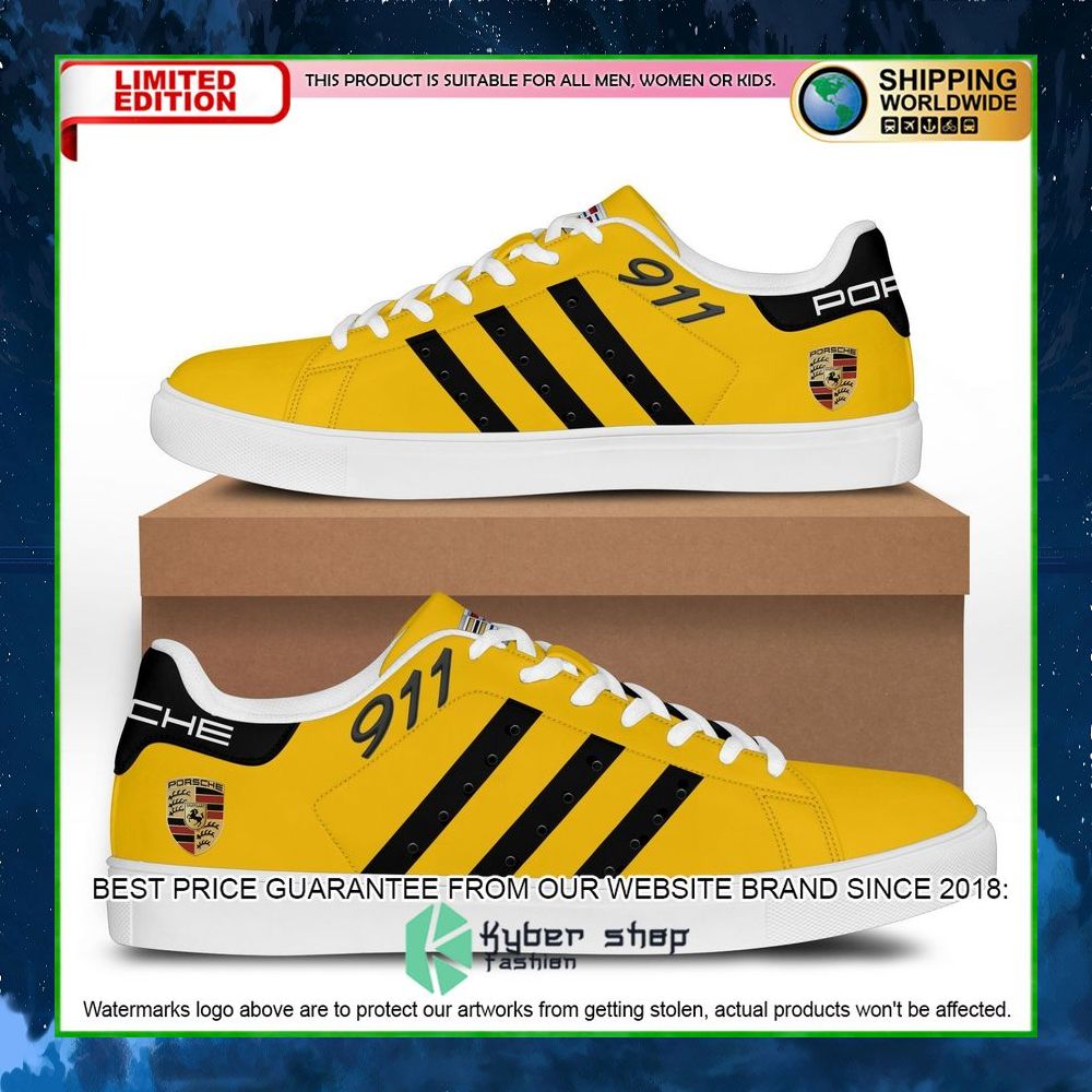 porsche 911 yellow stan smith low top shoes limited edition mlcit