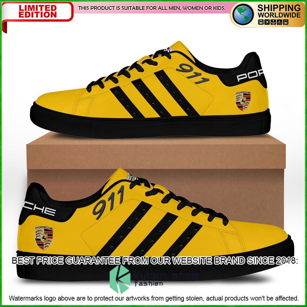 porsche 911 yellow stan smith low top shoes limited edition n1avt