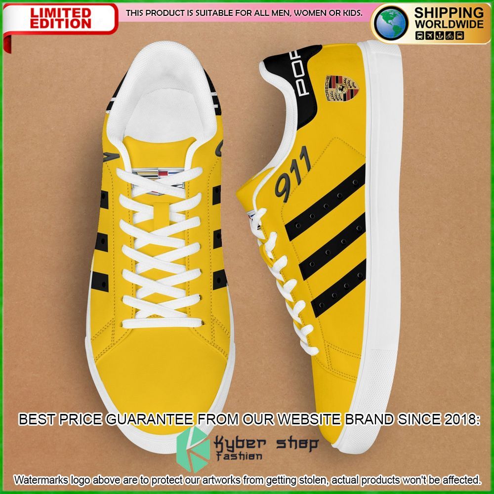 porsche 911 yellow stan smith low top shoes limited edition rqfkq