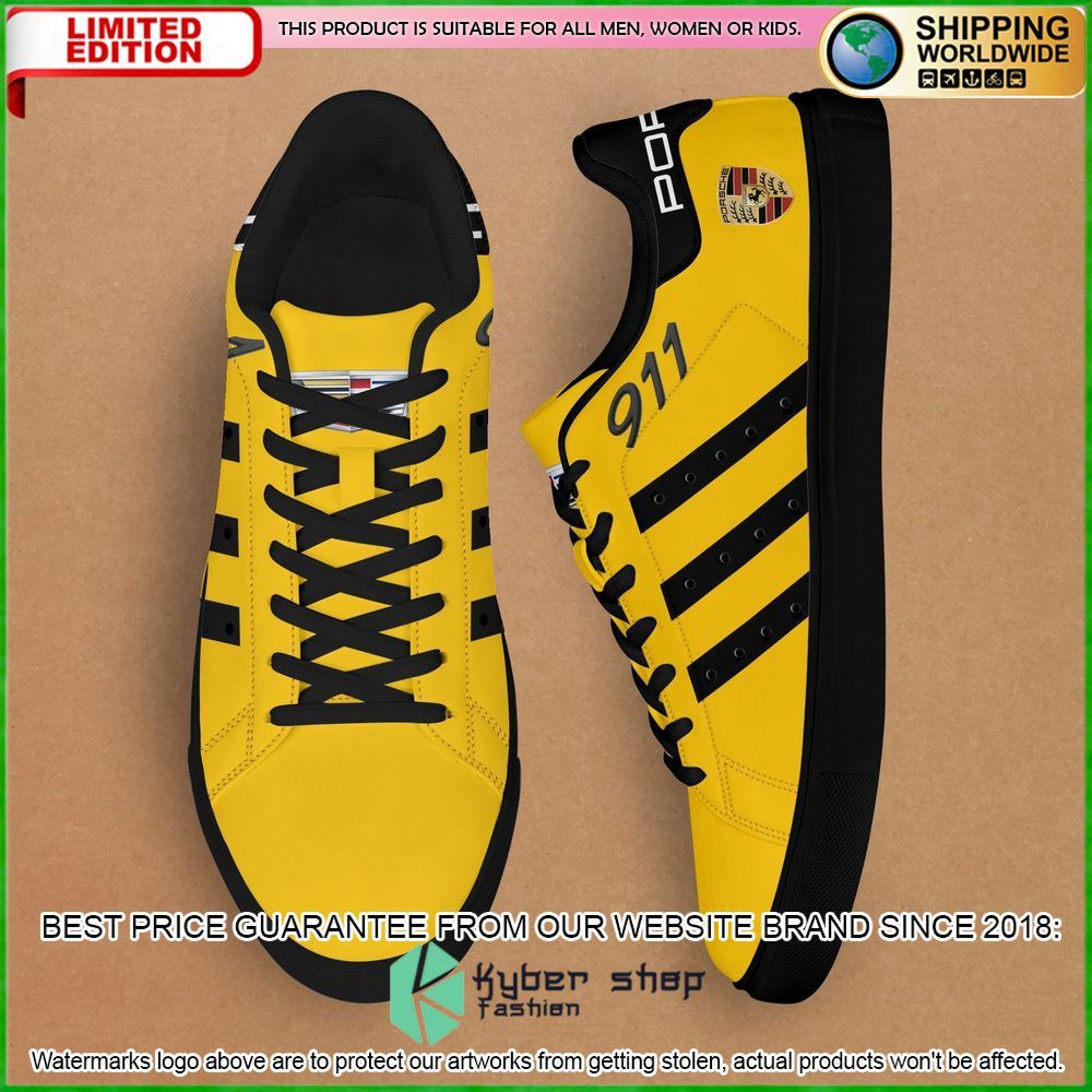 porsche 911 yellow stan smith low top shoes limited edition tvbkh