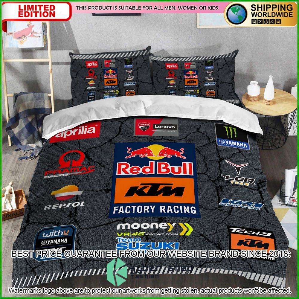 red bull ktm factory racing crack bedding set limited edition 15kh7