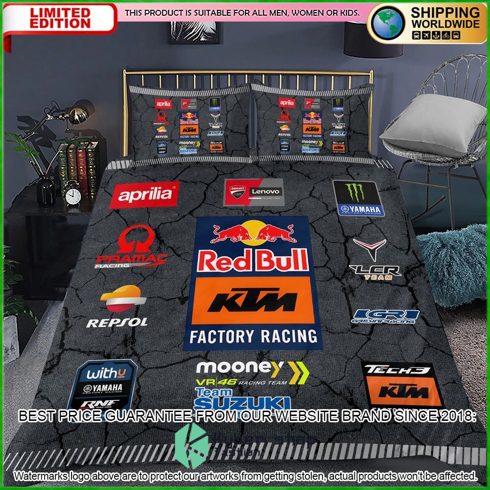 red bull ktm factory racing crack bedding set limited edition 5ylv1