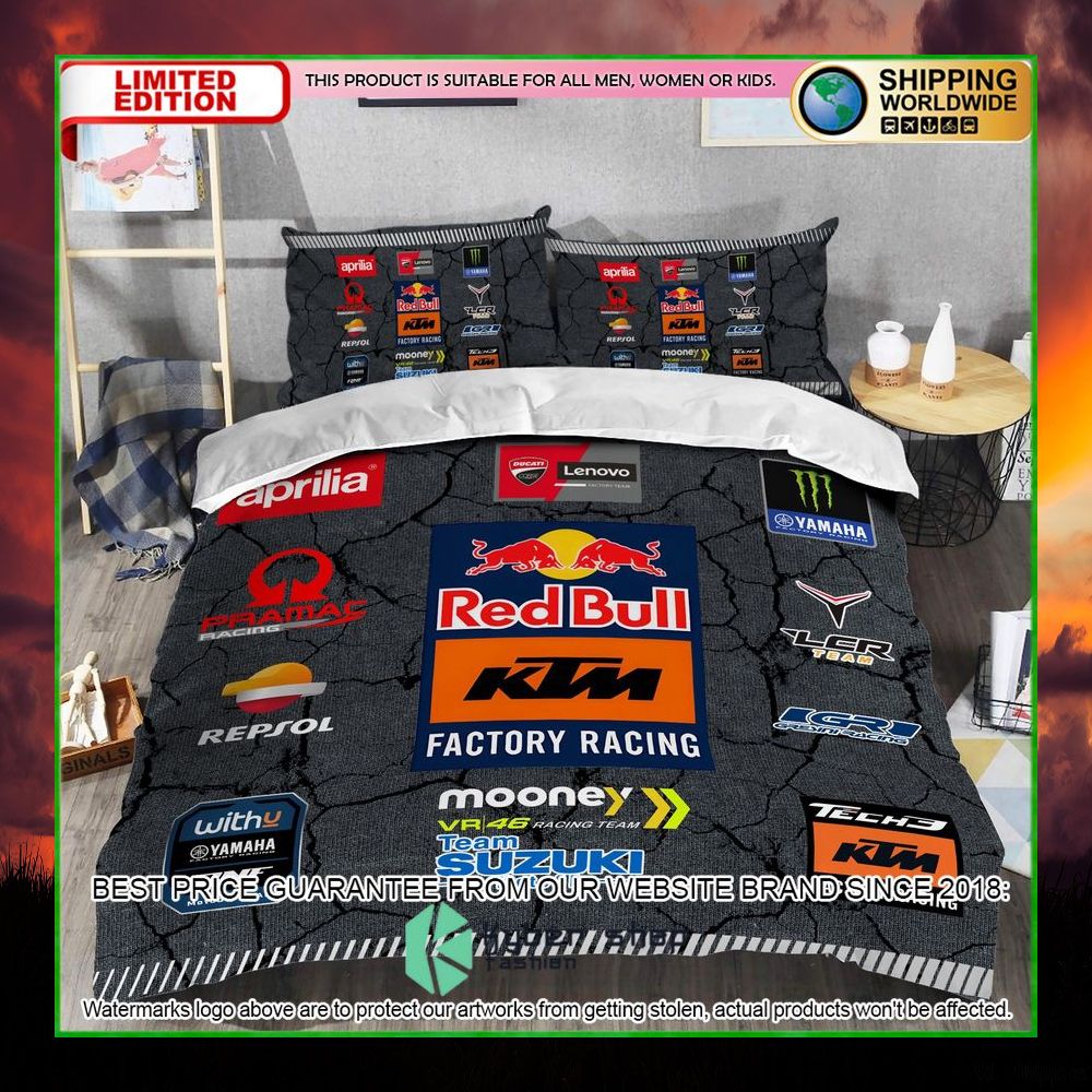red bull ktm factory racing crack bedding set limited edition