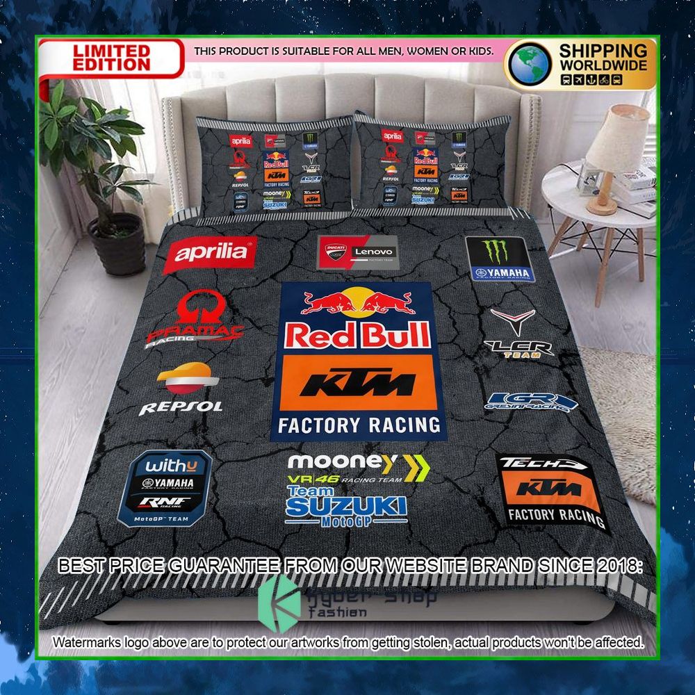 red bull ktm factory racing crack bedding set limited edition ayi86