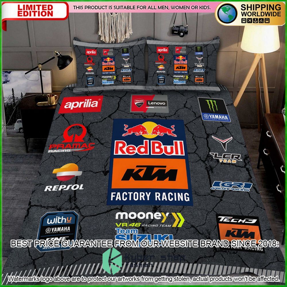 red bull ktm factory racing crack bedding set limited edition cncee