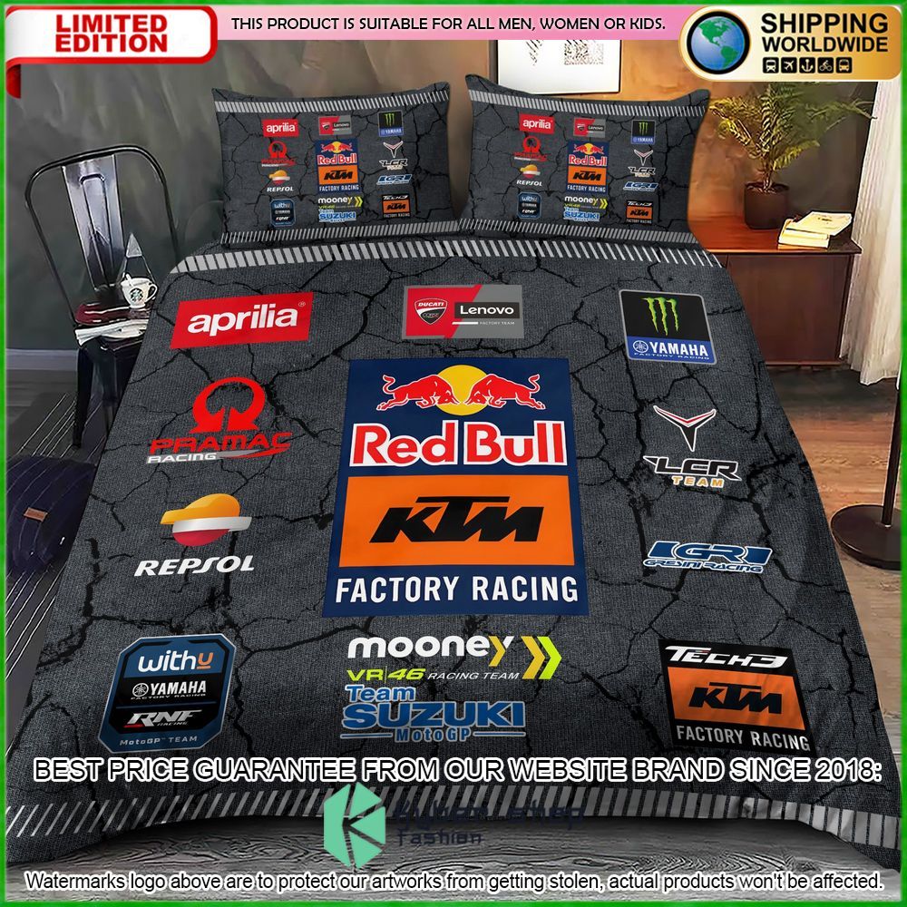 red bull ktm factory racing crack bedding set limited edition twpri