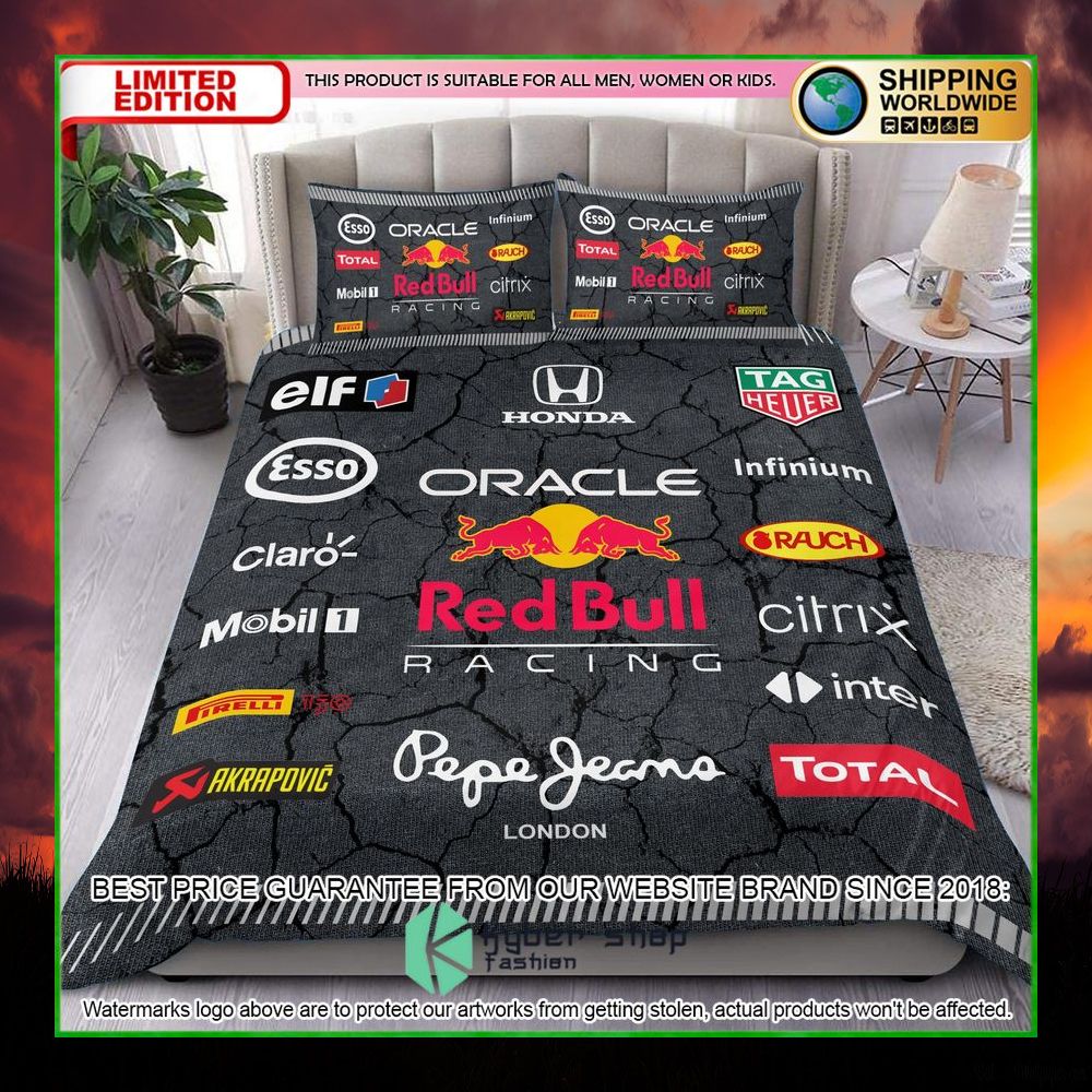 red bull logo racing crack bedding set limited edition 4gdrd