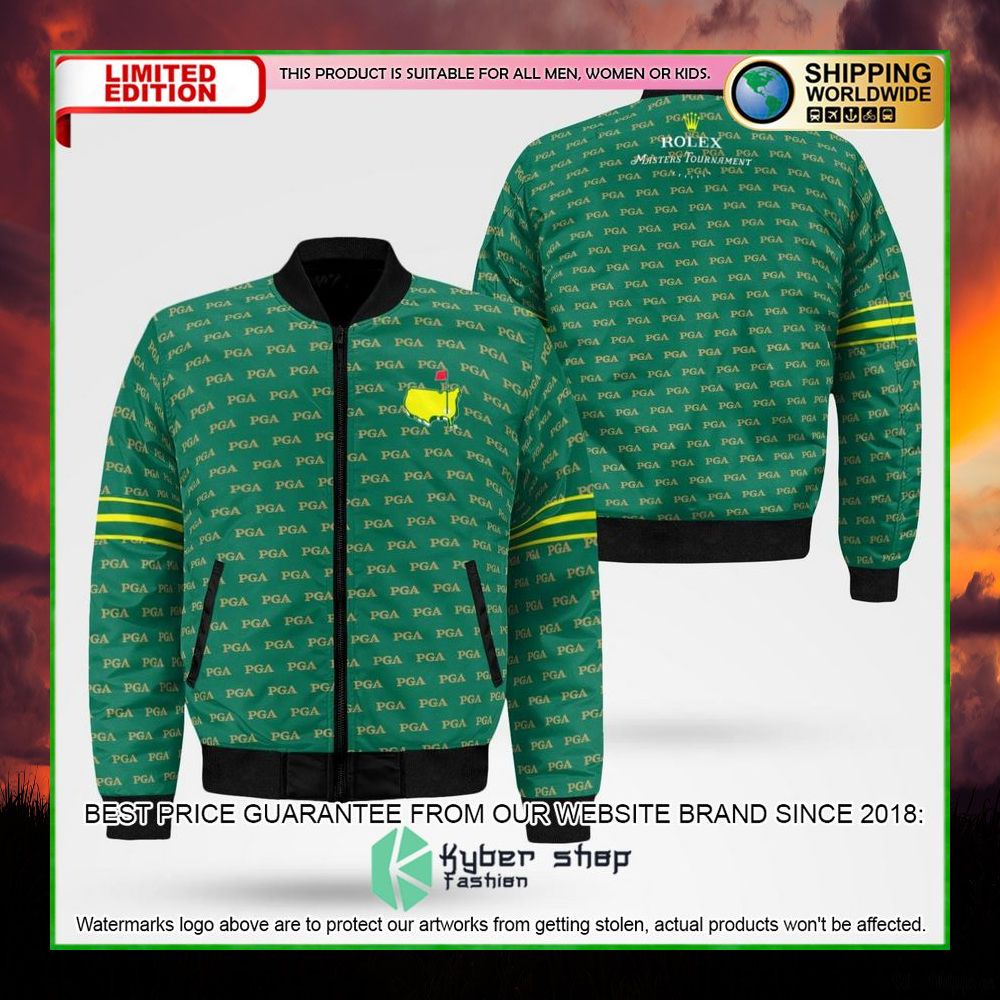 rolex master tournament 202223 pga tour bomber jacket limited edition g4lot