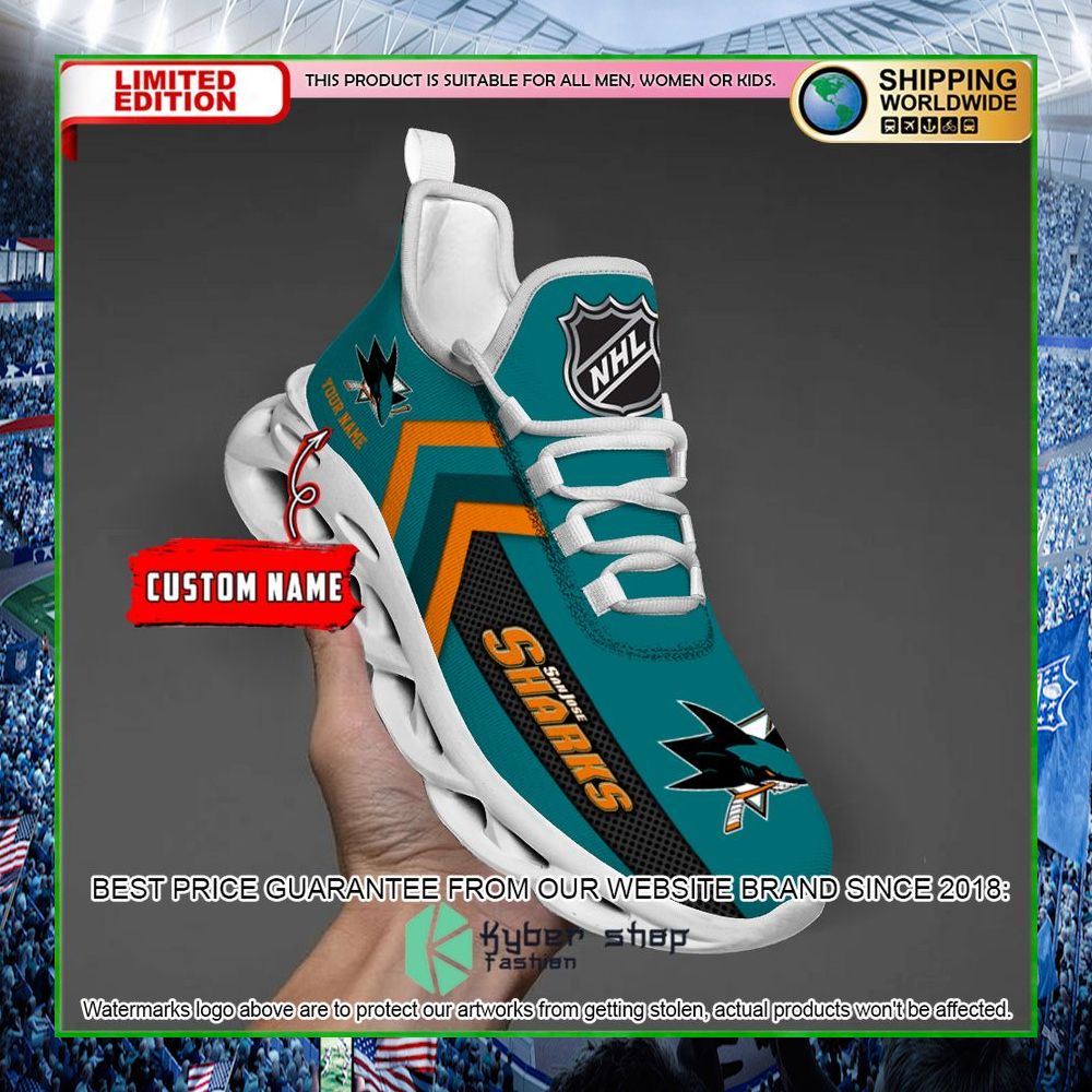 san jose sharks custom name clunky max soul shoes limited edition gtp5v