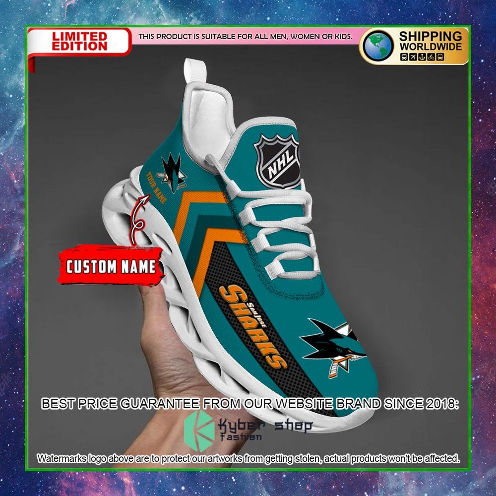 san jose sharks custom name clunky max soul shoes limited edition zrdn2