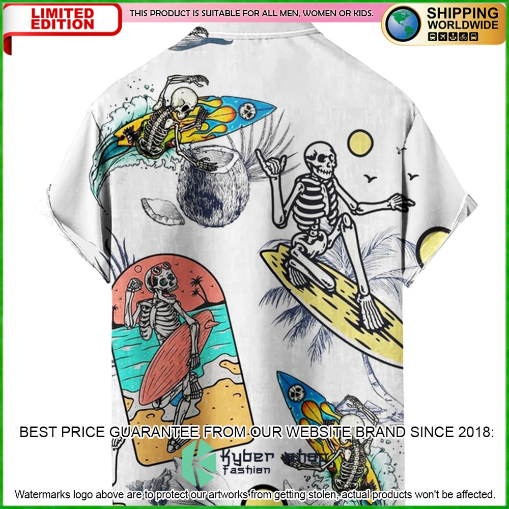 skeleton surfing hawaiian shirt limited edition 8hecu