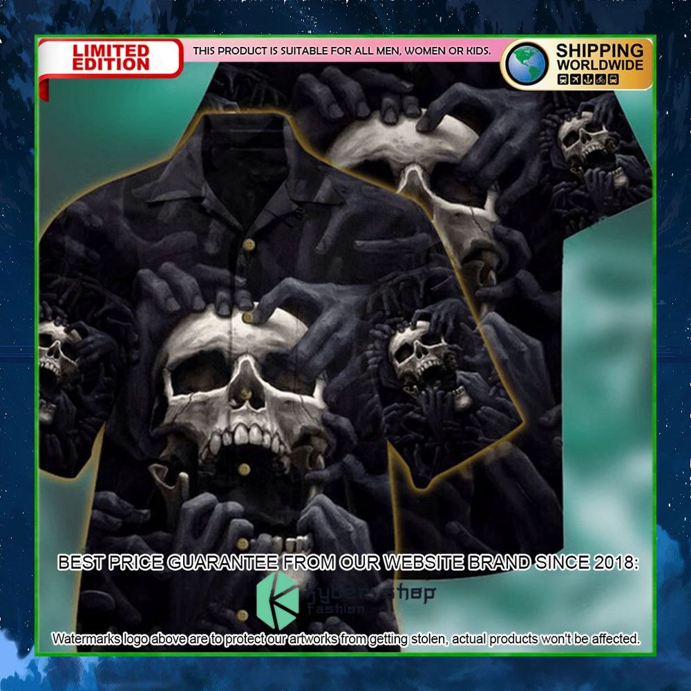 skull love darkness hawaiian shirt limited edition m99kq