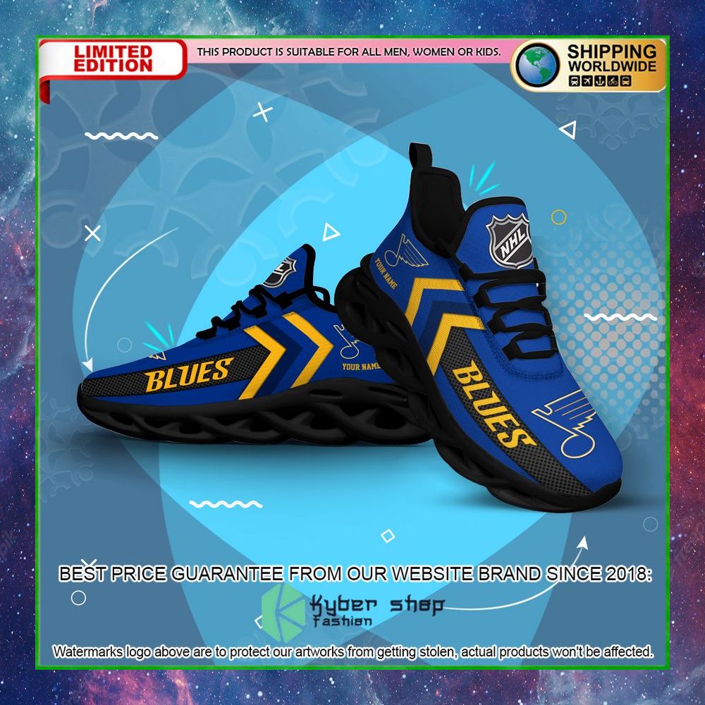st louis blues custom name clunky max soul shoes limited edition kk4o9