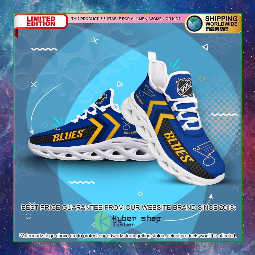st louis blues custom name clunky max soul shoes limited edition ldc1m