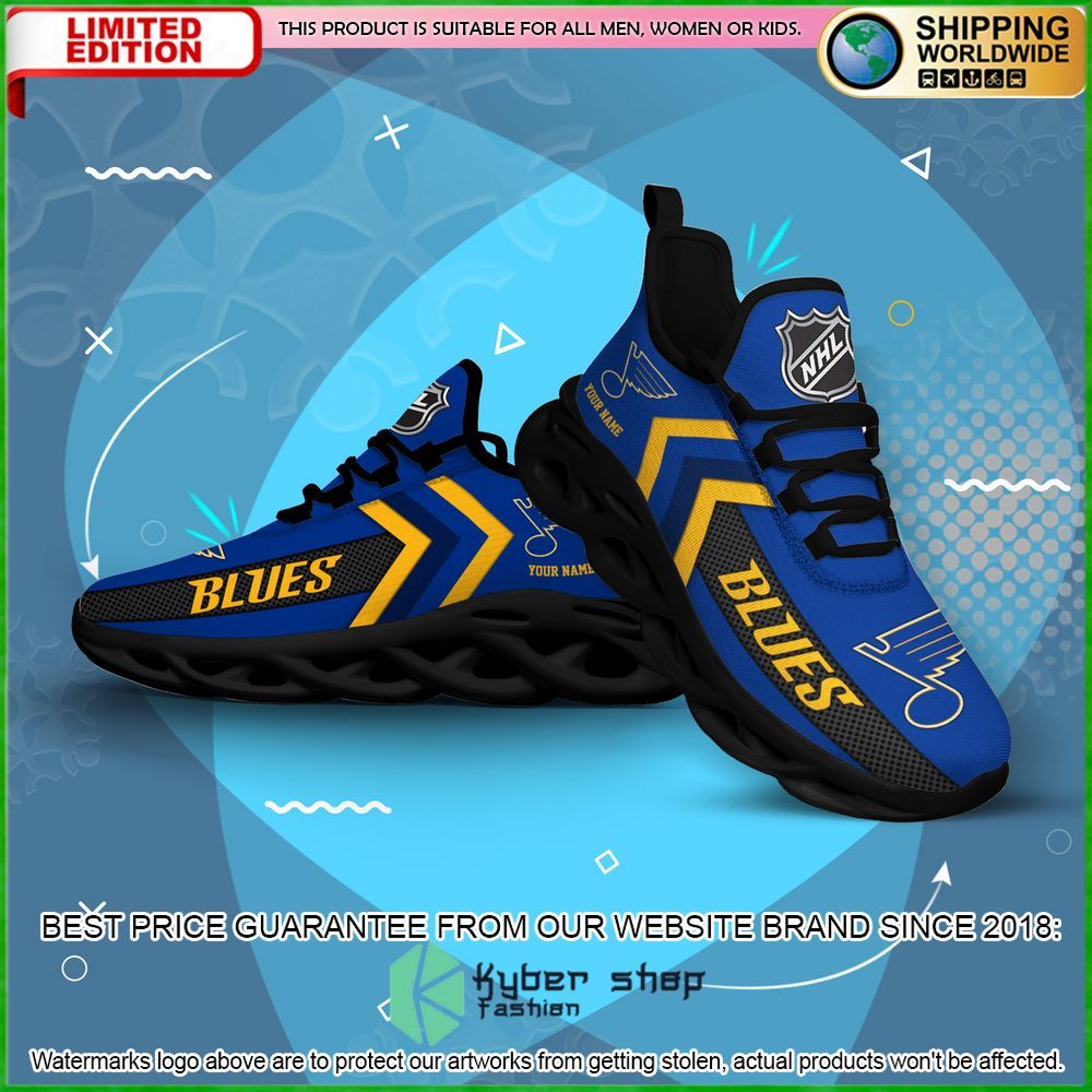 st louis blues custom name clunky max soul shoes limited edition