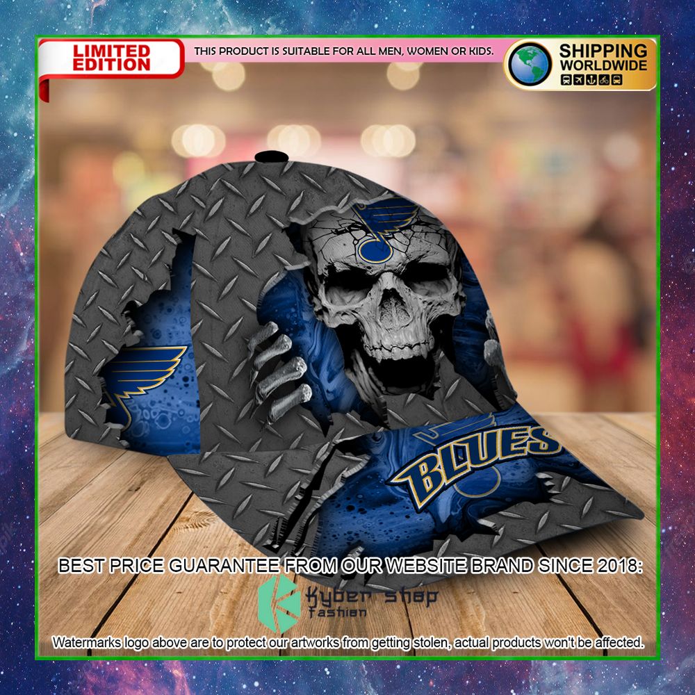 st louis blues custom name nhl skull cap limited edition yd5gb