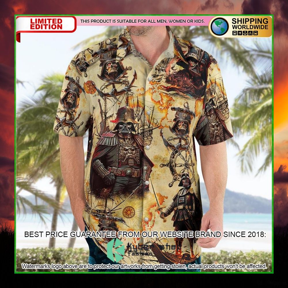 star wars darth vader pirates hawaiian shirt short limited edition wmpt9