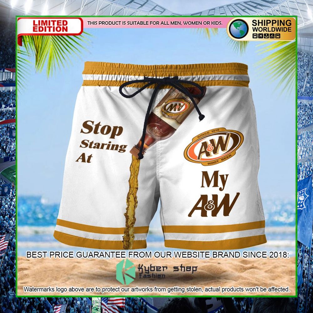 stop staring at my aw root beer hawaiian short limited edition cei2e