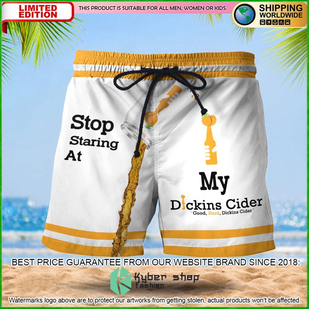 stop staring at my dickens cider hawaiian short limited edition can55