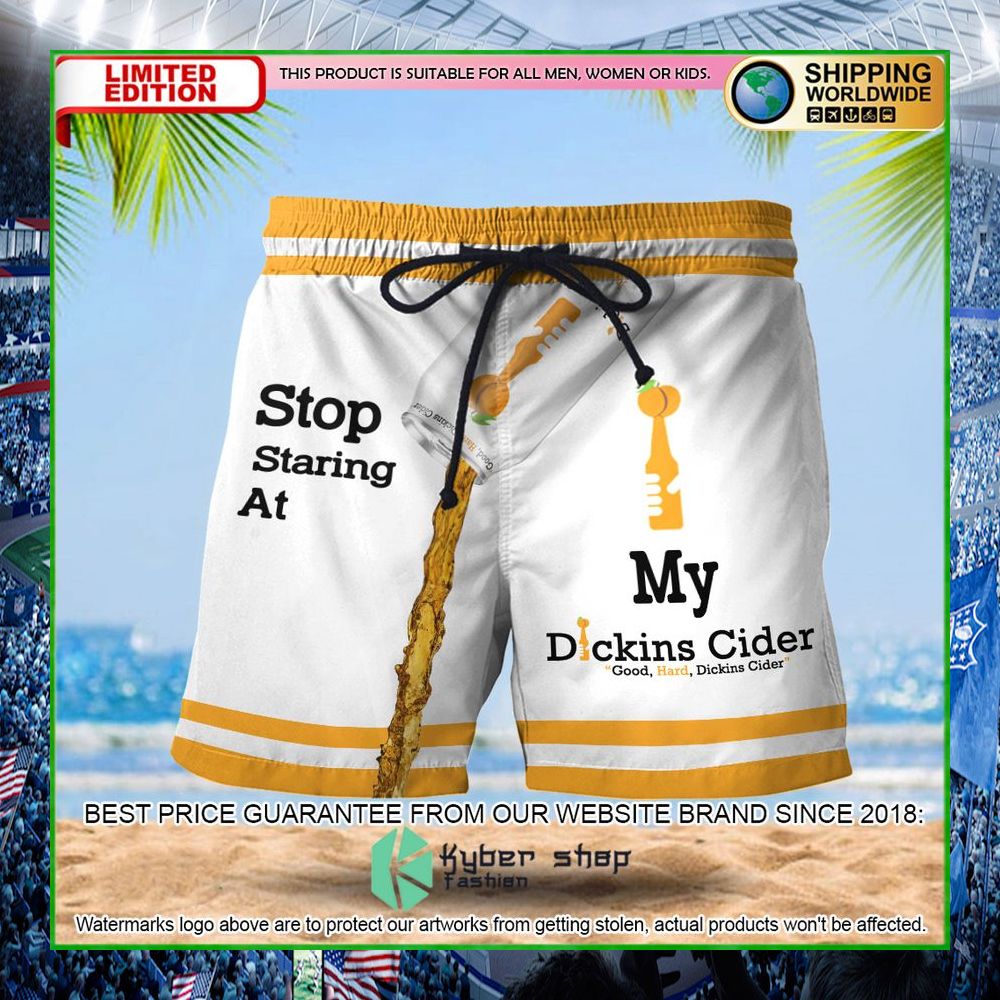 stop staring at my dickens cider hawaiian short limited edition cid8n