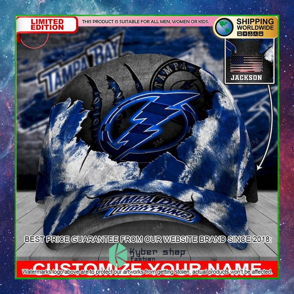 tampa bay lightning skull nhl custom name cap limited edition slb6c