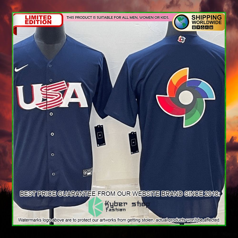 usa personalized navy baseball jersey limited edition