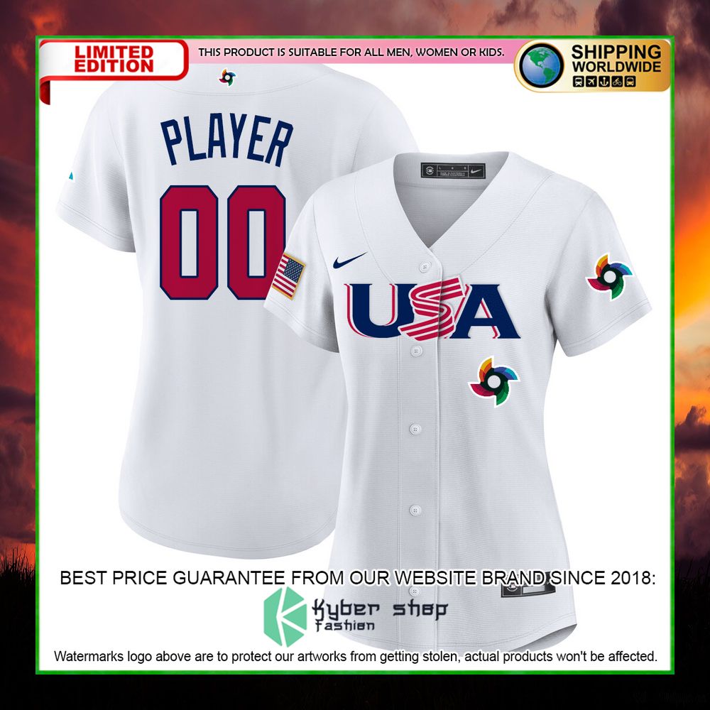 usa personalized white baseball jersey limited edition