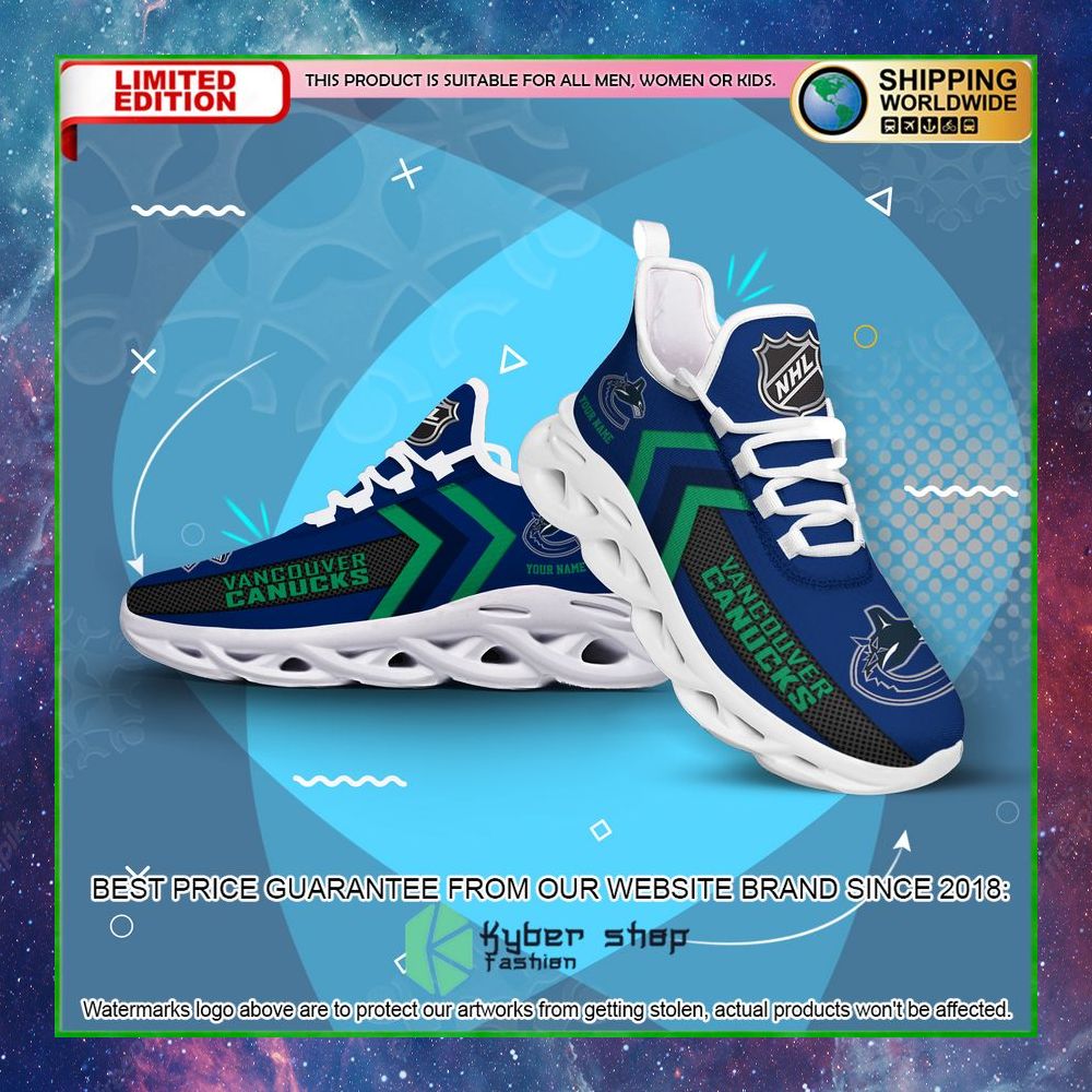 vancouver canucks custom name clunky max soul shoes limited edition 9iqzb
