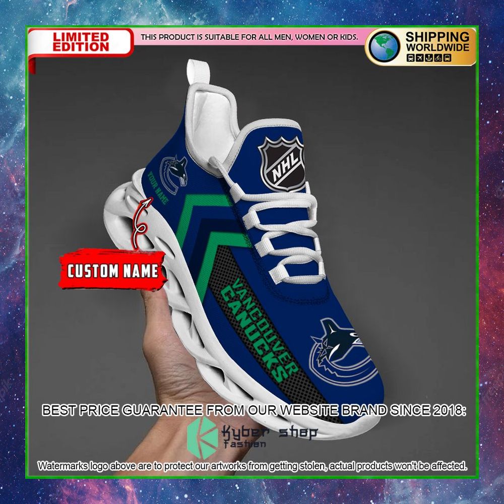 vancouver canucks custom name clunky max soul shoes limited edition iqmil