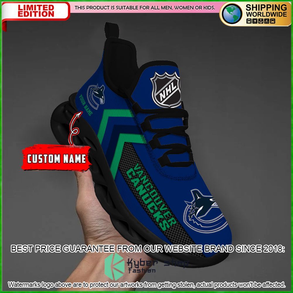 vancouver canucks custom name clunky max soul shoes limited edition r4qrl