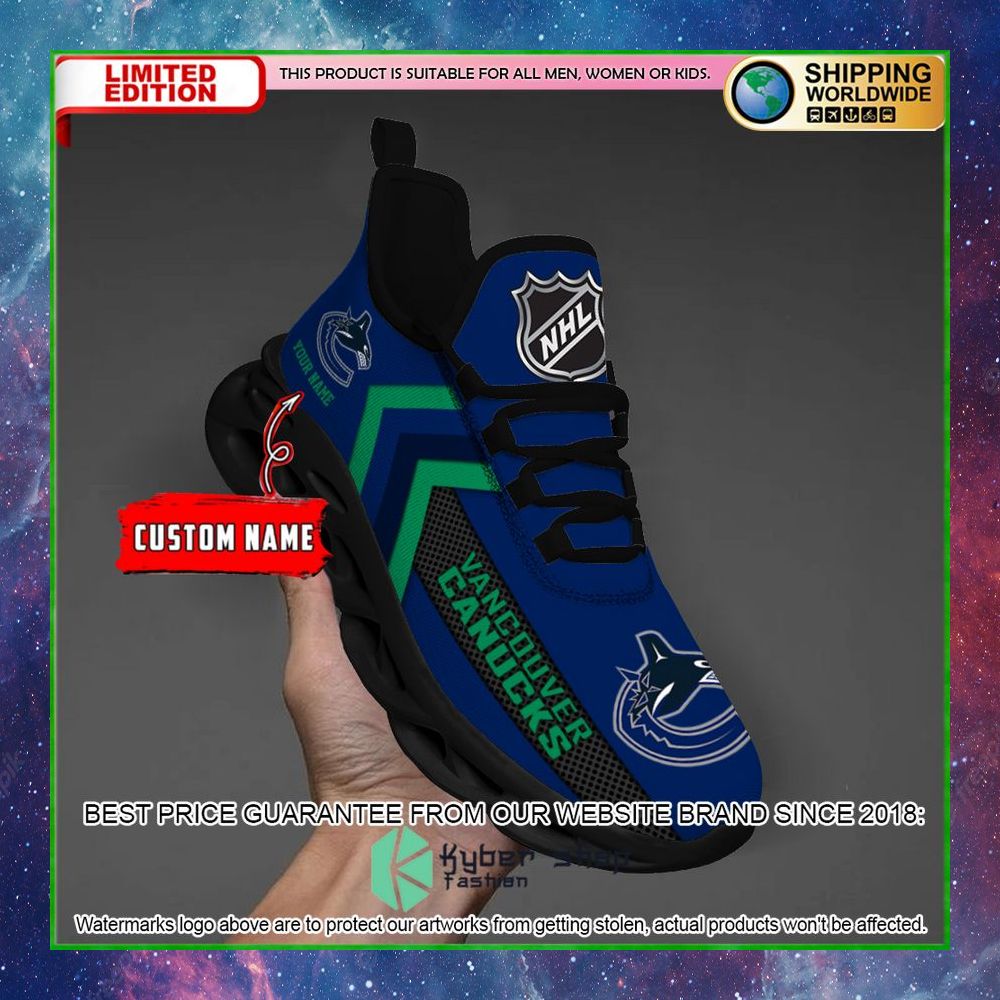 vancouver canucks custom name clunky max soul shoes limited edition tfetz