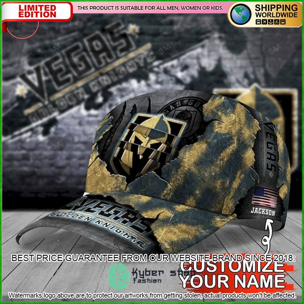 vegas golden knights skull nhl custom name cap limited edition fnazh