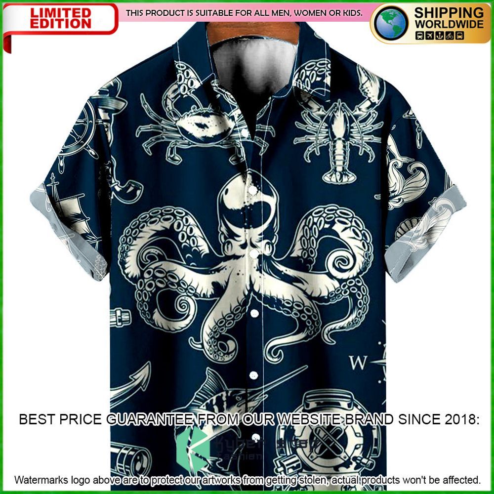 vintage nautical mermaid hawaiian shirt limited edition fhvb1