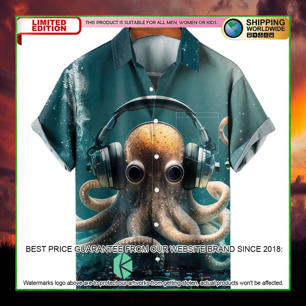 vintage nautical octopus listen music hawaiian shirt limited edition 6e2mr