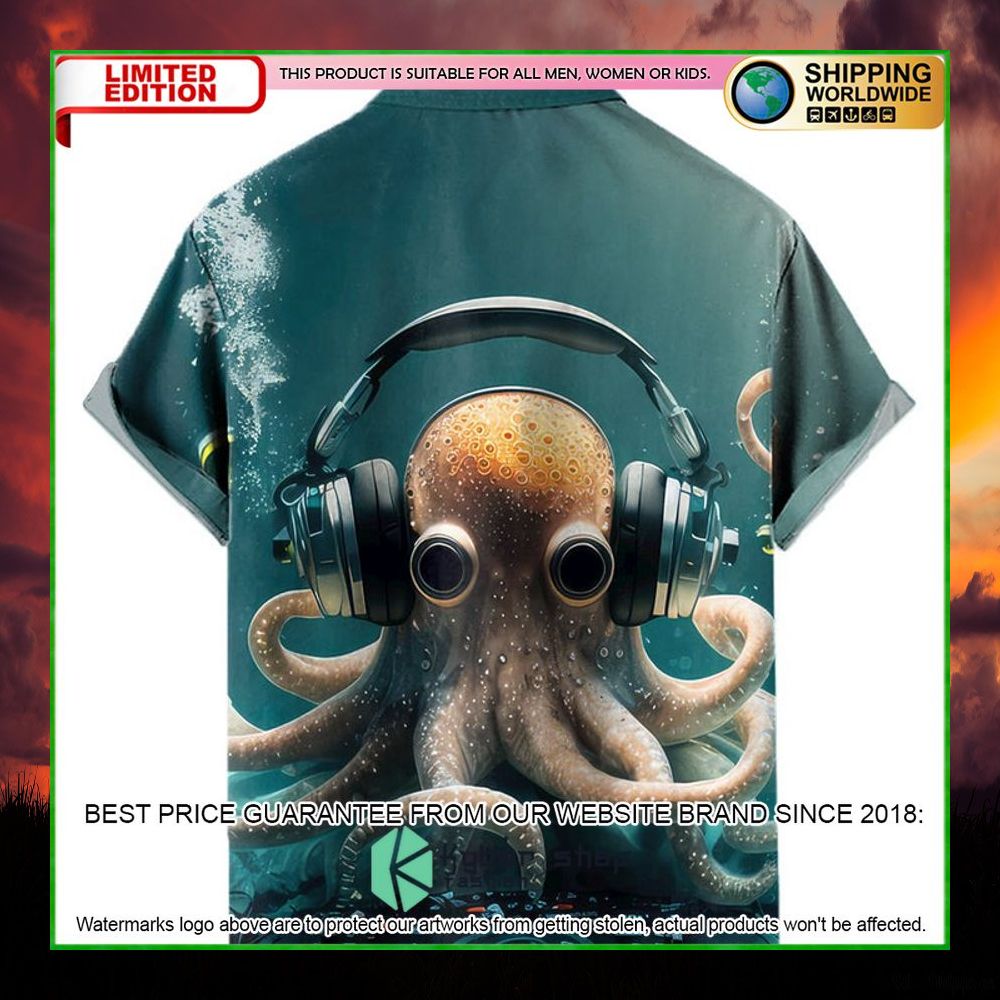 vintage nautical octopus listen music hawaiian shirt limited edition a7lkp