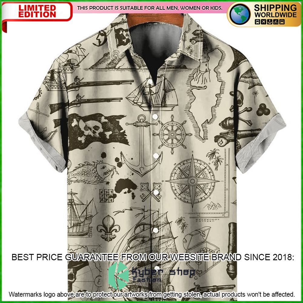 vintage nautical pirate boat hawaiian shirt limited edition o6o4q