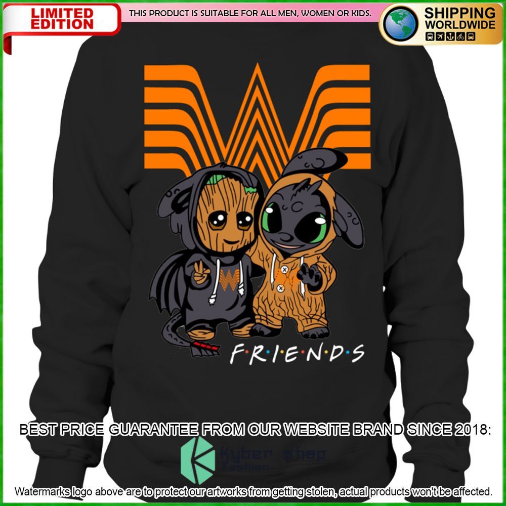 whataburger baby groot stitch friends hoodie shirt limited edition 9q6lz