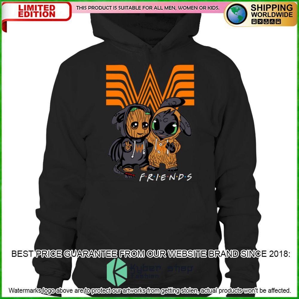 whataburger baby groot stitch friends hoodie shirt limited edition bi9wk