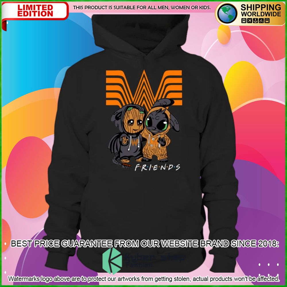 whataburger baby groot stitch friends hoodie shirt limited edition ko2ym